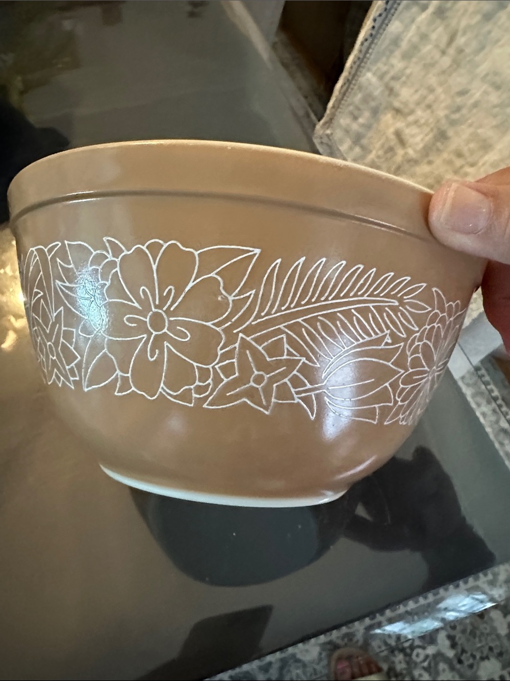 PYREX Woodland pattern bowl